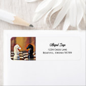 Chess Knight Chess Board Adres Etiket (Insitu)