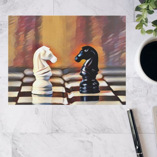 Chess Knight Chess Board Briefkaart