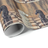 Chess Knight Chess Board Cadeaupapier (Rol Hoek)