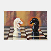 Chess Knight Chess Board Deurmat (Voorkant)