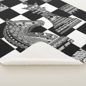 Chess Knight en Queen - Zen Art Sherpa Deken (3/4)