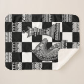 Chess Knight en Queen - Zen Art Sherpa Deken (Voorkant (horizontaal))