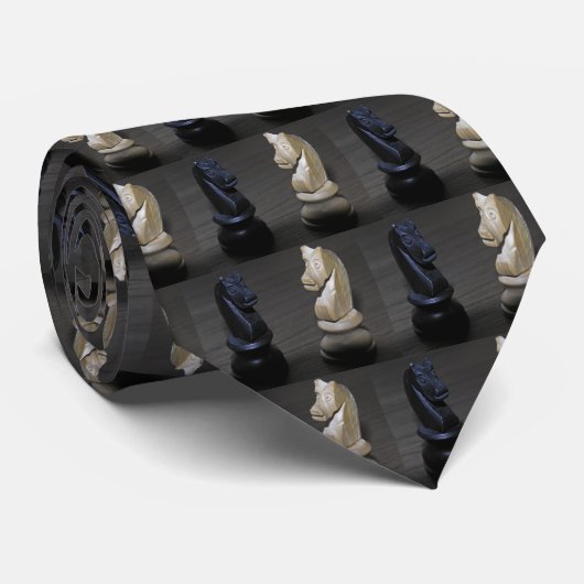 Chess Knight / Horses (2) Stropdas (Opgerold)