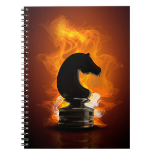 Chess Knight in Flames Notitieboek