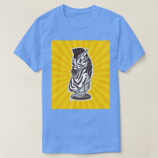 Chess Knight Zebra T-shirt (Design voorkant)