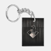 Chess; Koel zwart Sleutelhanger (Voorkant Links)