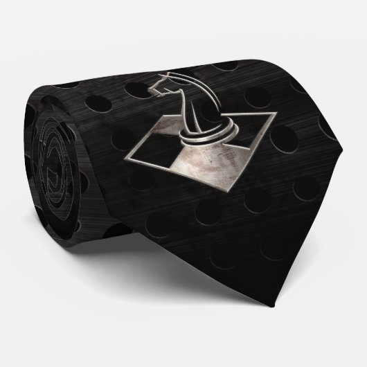 Chess; Koel zwart Stropdas (Opgerold)