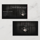 Chess; Koel zwart Visitekaartje (Voorkant / Achterkant)