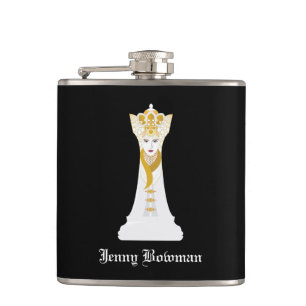 Chess koningin / Gepersonaliseerde naam Heupfles