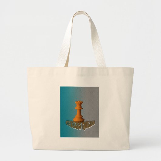 Chess koningin grote tote bag (Voorkant)