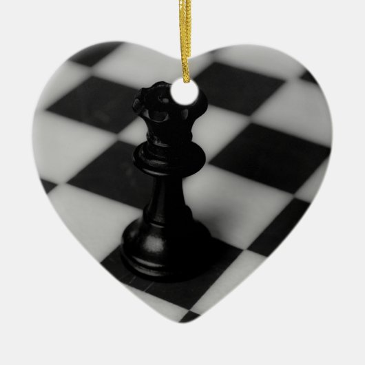 Chess koningin keramisch ornament (Voorkant)