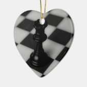 Chess koningin keramisch ornament (Links)