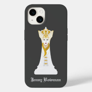 Chess koningin / Personalized Name Hoesje-Mate iPh Case-Mate iPhone 14 Hoesje