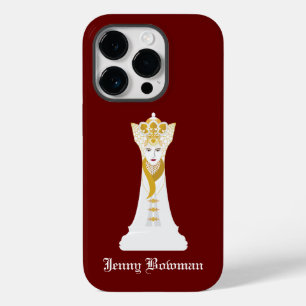 Chess koningin / Personalized Name Hoesje-Mate iPh Case-Mate iPhone 14 Pro Hoesje