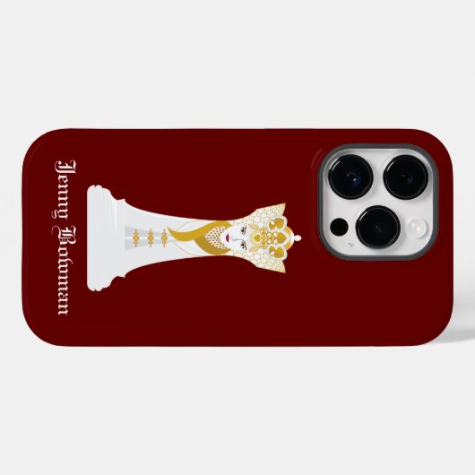 Chess koningin / Personalized Name Hoesje-Mate iPh Case-Mate iPhone Case (Achterkant (horizontaal))