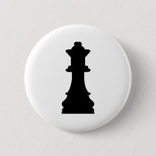 Chess koningin ronde button 5,7 cm