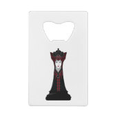 Chess koningin/zwart-wit creditkaart flessenopener (Achterkant)