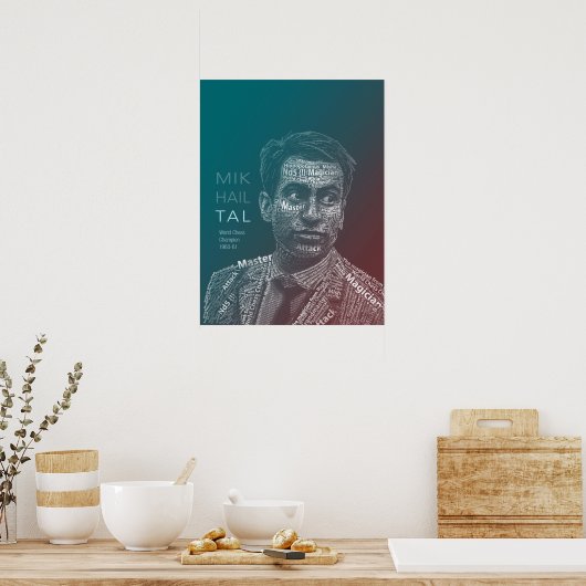 Chess Legends: Mikhail Tal Poster (Keuken)