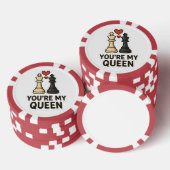 Chess Love Sticker – Black & White Kings Poker Chips (Opstapeling)