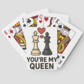 Chess Love Sticker – Black & White Kings Pokerkaarten (Achterkant)