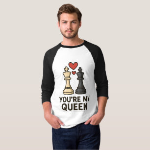 Chess Love Sticker – Black & White Kings T-shirt