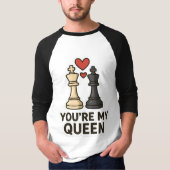 Chess Love Sticker – Black & White Kings T-shirt (Voorkant)