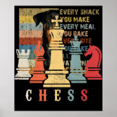 Chess Lover | Cheque Set Checkmate Gift Poster (Voorkant)
