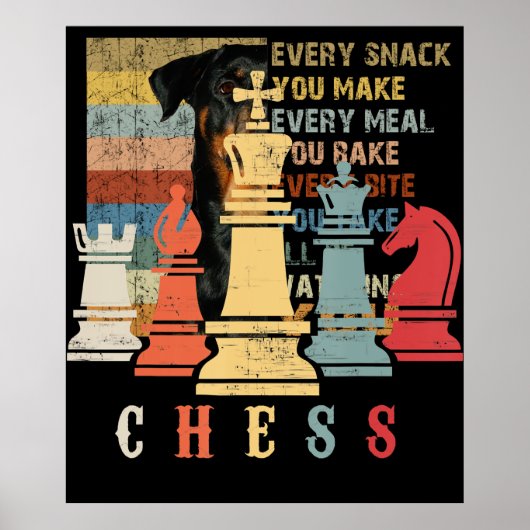 Chess Lover | Cheque Set Checkmate Gift Poster (Voorkant)