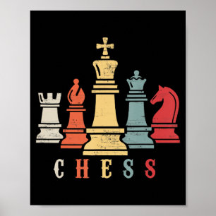 Chess Lover   Cheque Set Checkmate Gift Poster