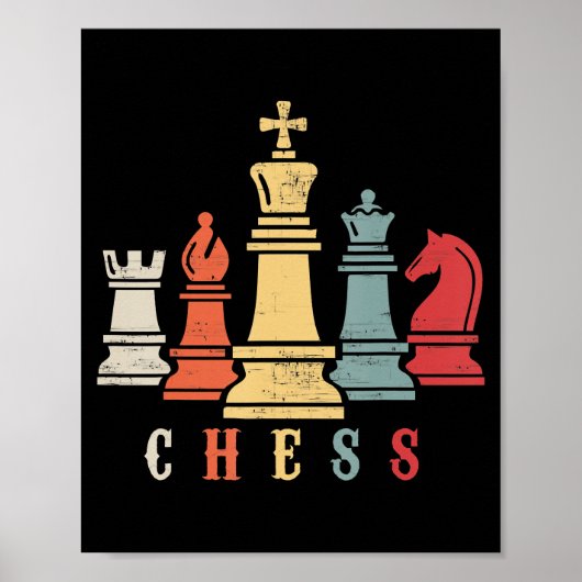 Chess Lover | Cheque Set Checkmate Gift Poster (Voorkant)