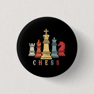 Chess Lover   Cheque Set Checkmate Gift Ronde Button 3,2 Cm