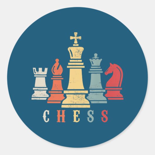 Chess Lover | Cheque Set Checkmate Gift Ronde Sticker (Voorkant)