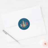 Chess Lover | Cheque Set Checkmate Gift Ronde Sticker (Envelop)