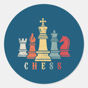 Chess Lover Cheque Set Checkmate Gift Ronde Sticker