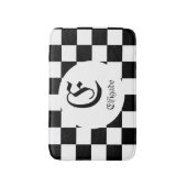 Chess Lover Custom Name Initiaal Badmat (Voorkant Verticaal)