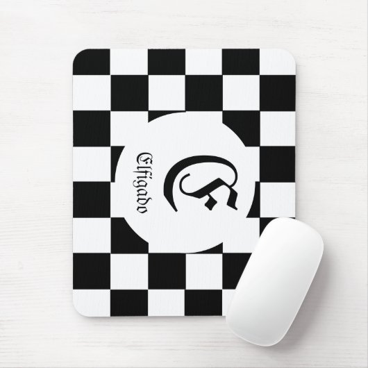 Chess Lover Custom Name Initiaal Muismat (Met muis)