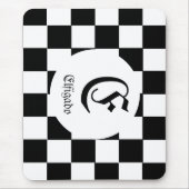 Chess Lover Custom Name Initiaal Muismat (Voorkant)