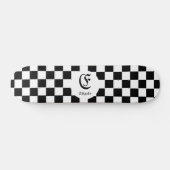 Chess Lover Custom Name Initiaal Persoonlijk Skateboard (Horizontaal)