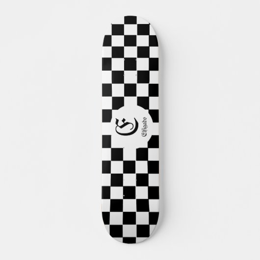 Chess Lover Custom Name Initiaal Persoonlijk Skateboard (Voorkant)