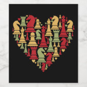 Chess Lover | Ik hou echt van het spelen van schen Wijn Etiket (Enkel label)