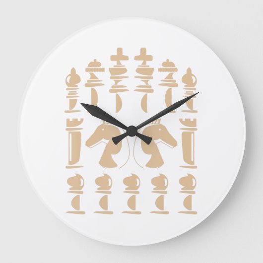 Chess :Lover | Knight Chess Figuur Chess Grote Klok (Voorkant)