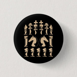 Chess :Lover   Knight Chess Figuur Chess Ronde Button 3,2 Cm