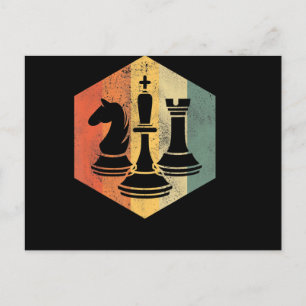Chess Lover Knight King Rook Chess Colorful Gift Aankondigingskaart
