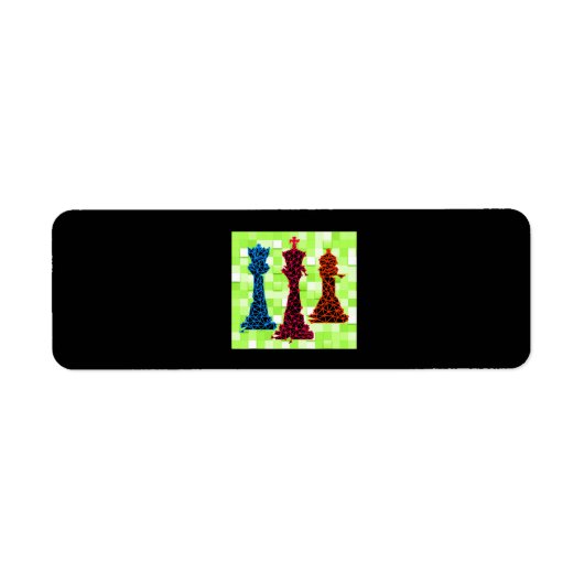 Chess Lover | Koningin Koning Bisschop Chess Etiket (Voorkant)