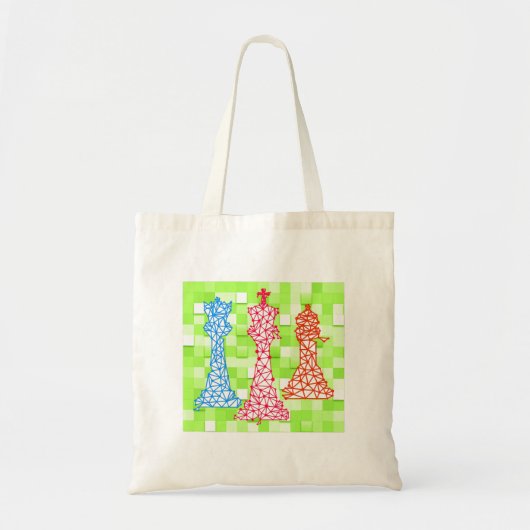 Chess Lover | Koningin Koning Bisschop Chess Tote Bag (Voorkant)