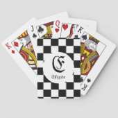 Chess Lover Name Initiaal Pokerkaarten (Achterkant)