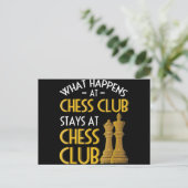 Chess Lover | Wat gebeurt er bij de Chess Club Hum Briefkaart (Staand voorkant)