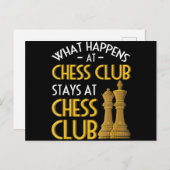 Chess Lover | Wat gebeurt er bij de Chess Club Hum Feestdagenkaart (Voorkant / Achterkant)