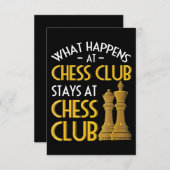 Chess Lover | Wat gebeurt er bij de Chess Club Hum Kaart (Voorkant / Achterkant)