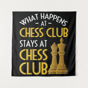 Chess Lover Wat gebeurt er bij de Chess Club Hum Wandkleed